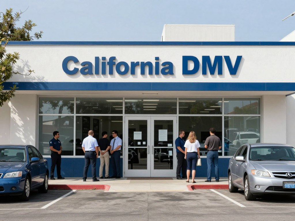 California DMV office exterior in Los Angeles