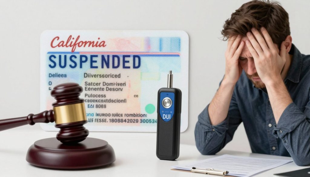 Consequences of DUI charges in Los Angeles including license suspension and court penalties
