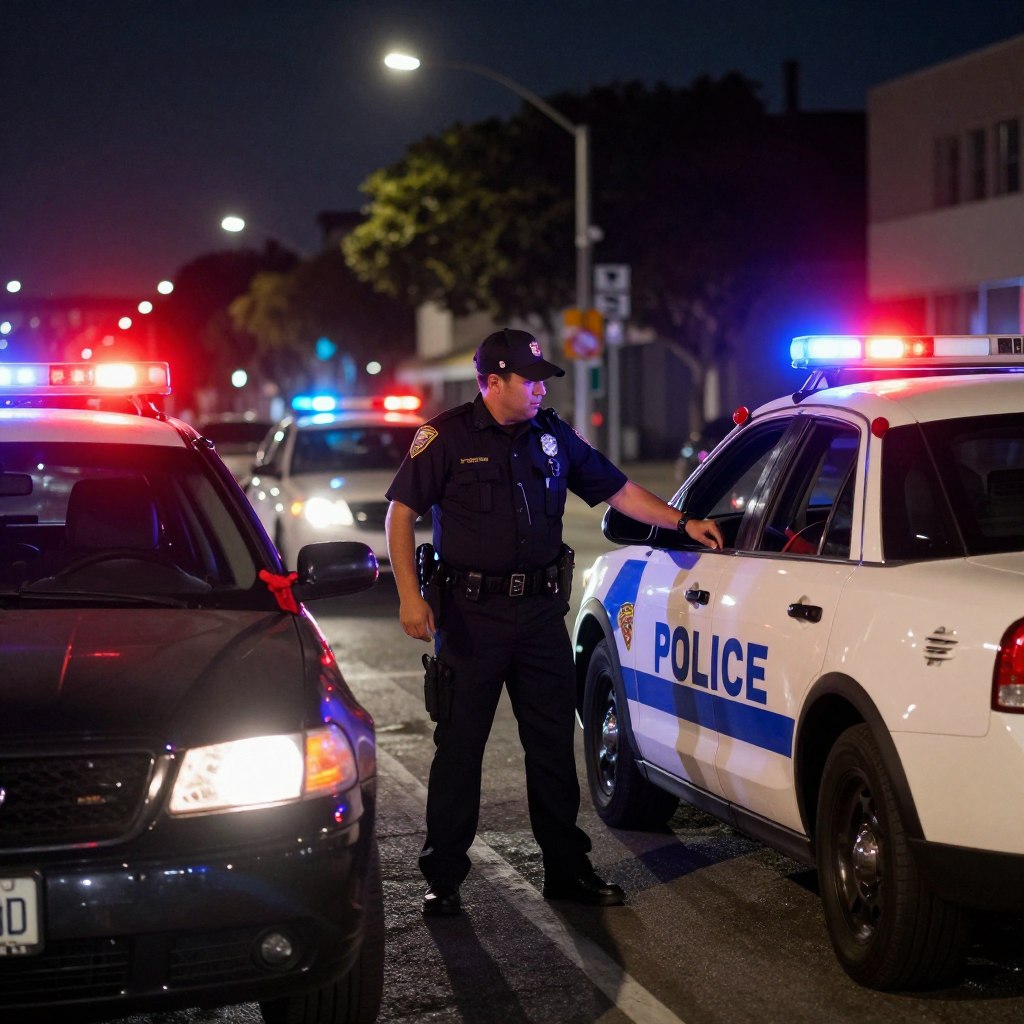 Police officer conducting improper DUI stop in Los Angeles