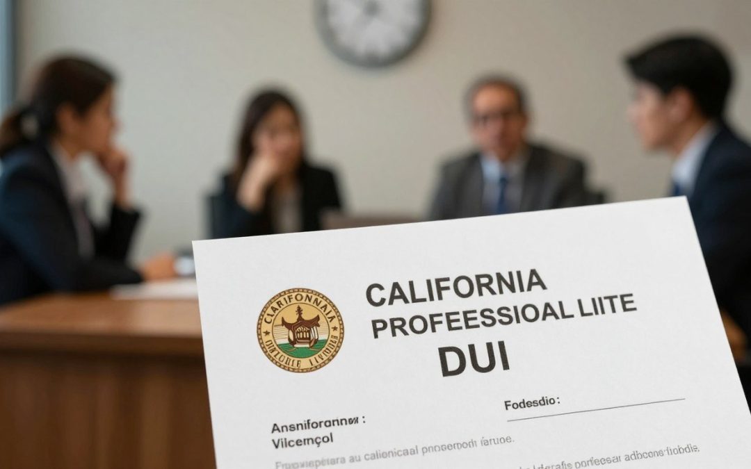DUI professional license California